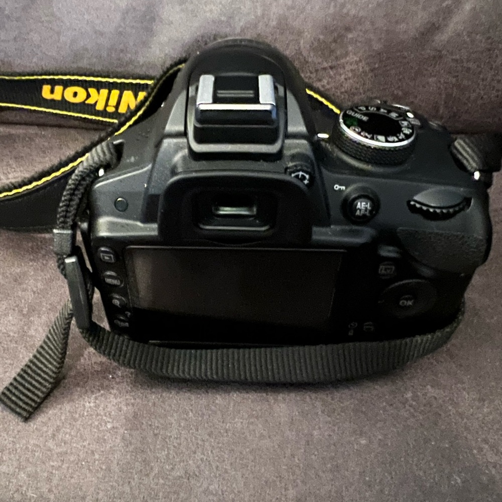 Nikon D3200, with camera bag, batteries, instruction manual